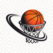 腾讯体育NBA官网品牌标识Logo，橙蓝配色运动风格图形标志